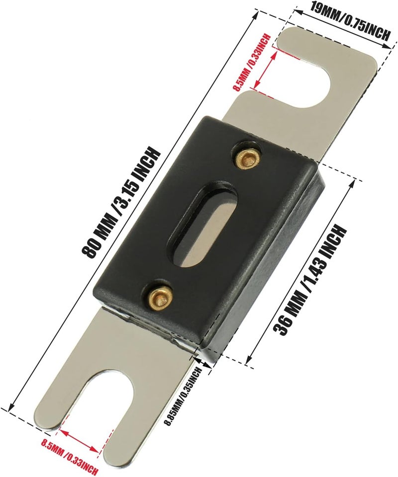 BOJACK 0/2/4 Gauge AWG in Line ANL Fuse Holder with 300 Amp Fuse - Image 4